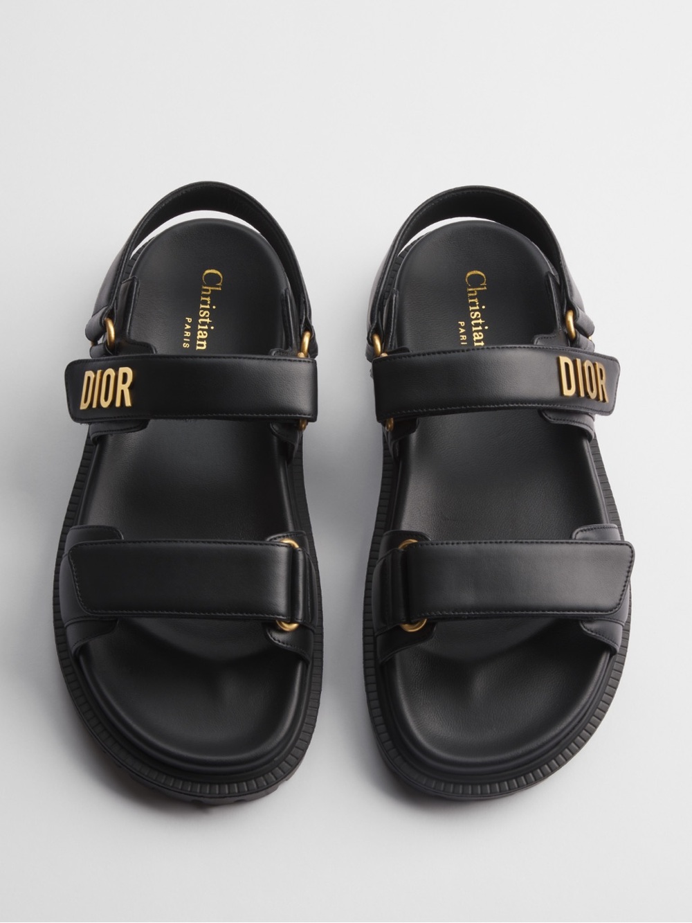 DIOR Dioract Sandal Black Lambskin- Size 39